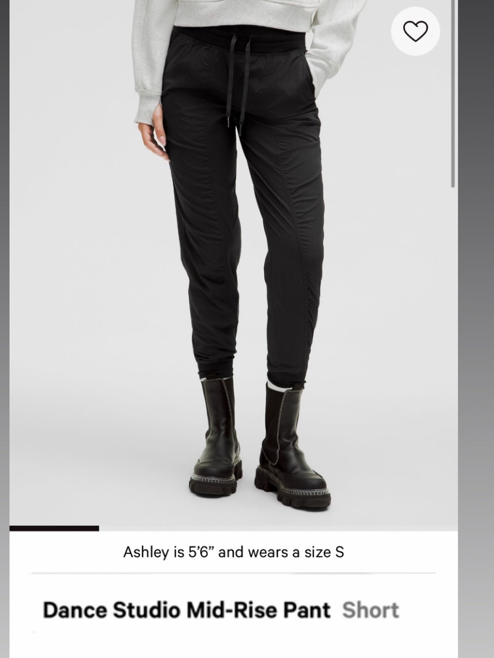 Lulu Black Mid-Rise Jogger Pants SHORT!!!!!